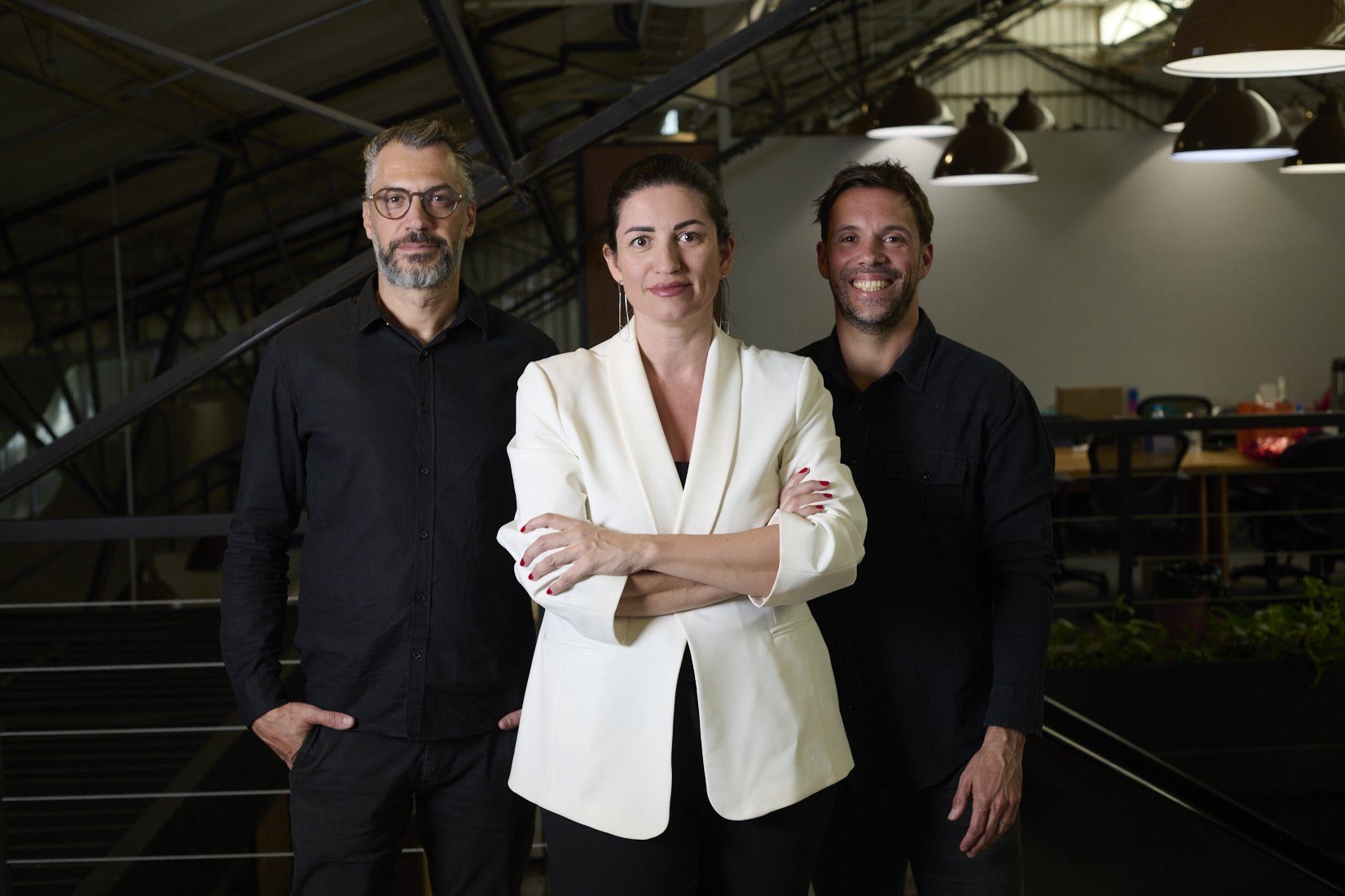 Alê Alves, Joyce Moraes e Calebe Ferres, sócios da CL